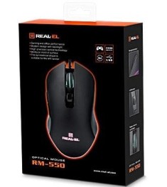 Мышь проводная игровая Real-El RM-550 (Чёрный)