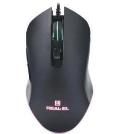 Миша дротова ігрова Real-El RM-550 (Чорний)