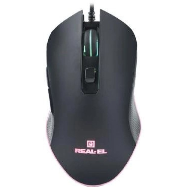 Миша дротова ігрова Real-El RM-550 (Чорний)