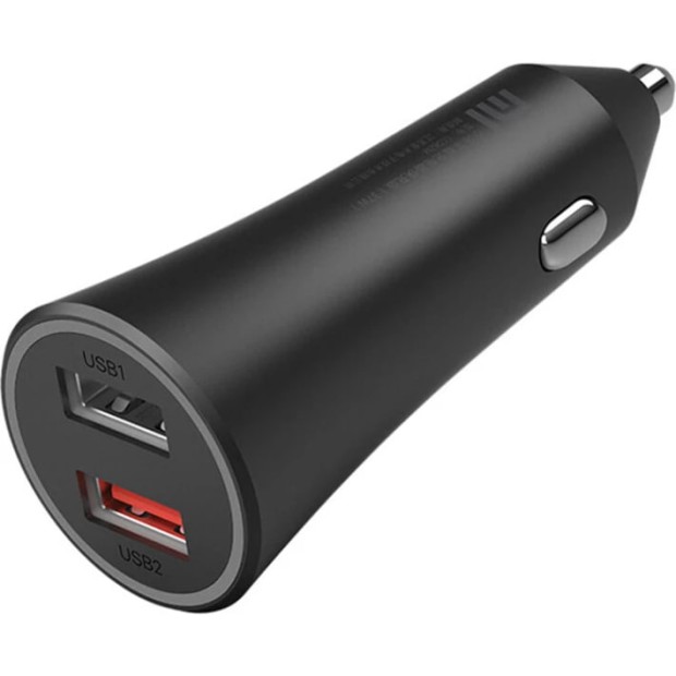 АЗУ-адаптер Xiaomi Mi Car Charger 37W (2USB) (GDS4147GL) (Black) (Original) K