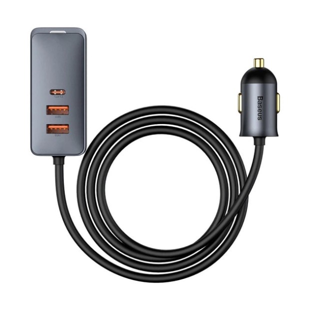 Адаптер Hub Baseus Share Together 120W (2USB / 2 Type-C) (Сірий)