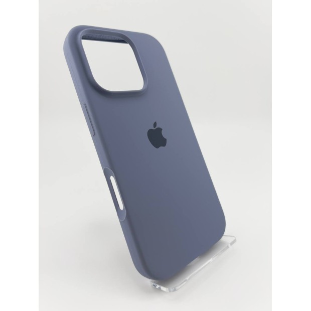 Силіконовий оригінальний чохол круглої форми для Apple iPhone 16 Pro (42) у кольорі Shadow Blue. Силіконовий оригінальний чохол круглої форми для Apple iPhone 16 Pro (42) у кольорі Shadow Blue.