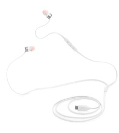 Дротові навушники-гарнітура вакуумні JBL Tune 310C (Type-C) (Білі) JBLT310CWHT K..