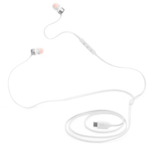 Дротові навушники-гарнітура вакуумні JBL Tune 310C (Type-C) (Білі) JBLT310CWHT K