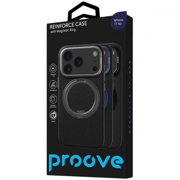 Чохол Proove Reinforce Case MagSafe для Apple iPhone 17 Air (Чорний)