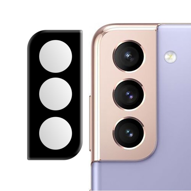 Protective 3D glass for Samsung Galaxy S21 camera Black Protective 3D glass for Samsung Galaxy S21 camera Black