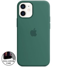 Оригінальний силіконовий чохол для Apple iPhone 12 Mini (55) чорнувато-зелений.