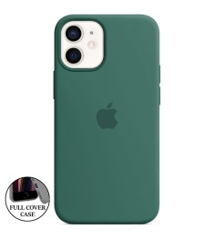 Оригінальний силіконовий чохол для Apple iPhone 12 Mini (55) чорнувато-зелений.