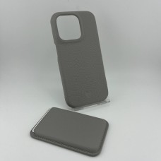 Накладка iLera Napa Leather Case Apple iPhone 15 Pro + Leather Wallet for iPhone (Ionik Grey) Накладка iLera Napa Leather Case Apple iPhone 15 Pro + Leather Wallet for iPhone (Ionik Grey)