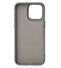 Накладка Beats Leather Textured MagSafe Apple iPhone 15 Pro Max (Stone Gray)