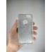 Силіконова накладка Glitter для Apple iPhone 6  /  6s (Срібні Квіти)