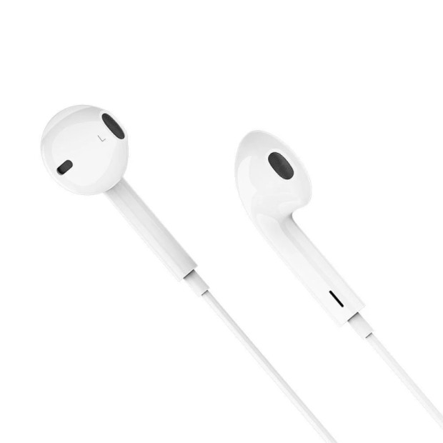 Wired earphones headset Hoco M101 Crystal Joy (White)