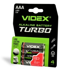 Батарейка Videx Turbo LR03 AAA (4шт)