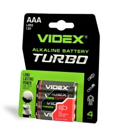 Батарейка Videx Turbo LR03 AAA (4шт)