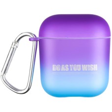 Clear Case для AirPods з градієнтом (фіолетовий та блакитний)