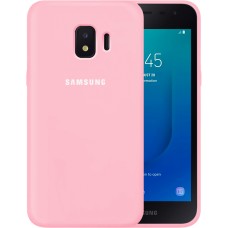 Силіконовий Оригінальний 360 Чохол Лого Samsung Galaxy J2 Core (2018) J260 (Рожевий)