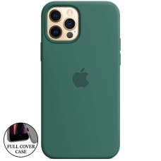Силіконовий оригінальний чохол для Apple iPhone 12 Pro Max (55) темно-зелений
