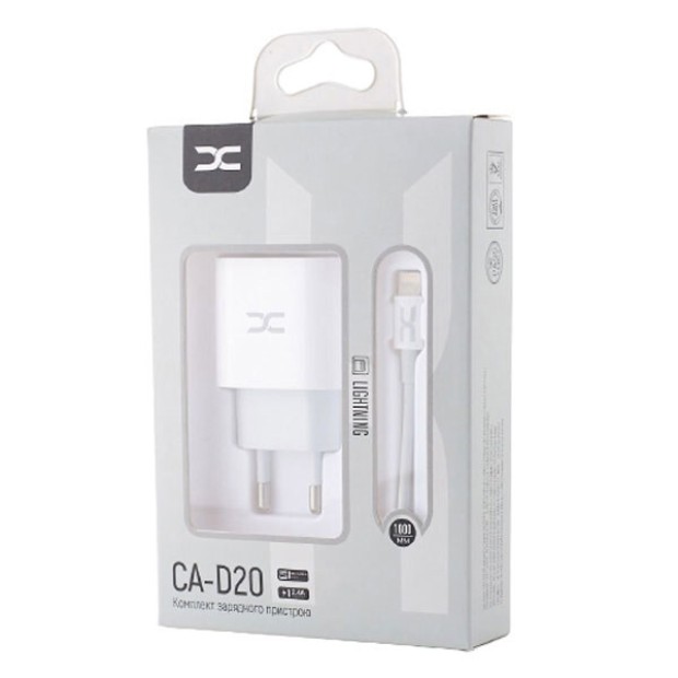 СЗУ-адаптер DC 1USB + PD 2.4A (CA-D20) (Білий)