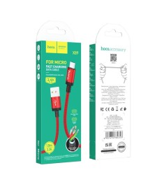 USB-кабель Hoco X89 PD 2.4A (1м) (MicroUSB) (Червоний)