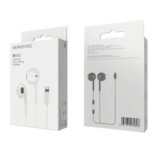 Проводные наушники-гарнитура вкладыши Borofone BM32 Plus (Lightning) (Белый)