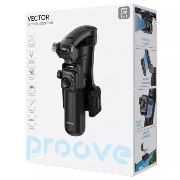Стабілізатор для зйомки Proove Vector Gimbal Stabilizer (чорний)