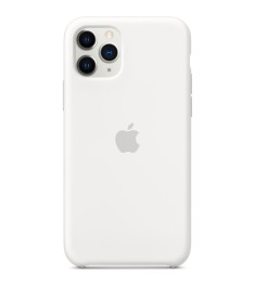 Силіконовий оригінальний чохол Apple iPhone 11 Pro (06) Білий