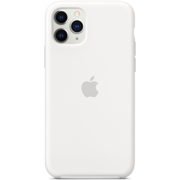Силіконовий оригінальний чохол Apple iPhone 11 Pro (06) Білий