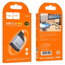 Переходник Hoco UA34 Type-C to VGA 2K 60Hz (Серый)