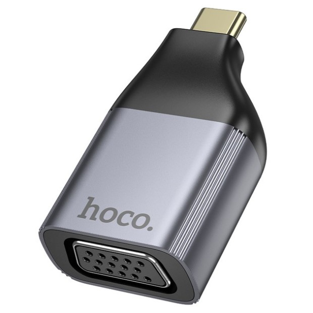 Переходник Hoco UA34 Type-C to VGA 2K 60Hz (Серый)