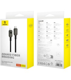 USB-кабель Baseus Unbreakable 20W (1m) (Type-C на Lightning) (Чорний) P103558031..