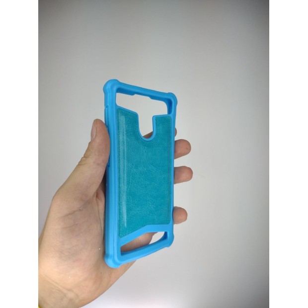 Накладка Leather Case Universal 5.0-5.5 (Голубой)