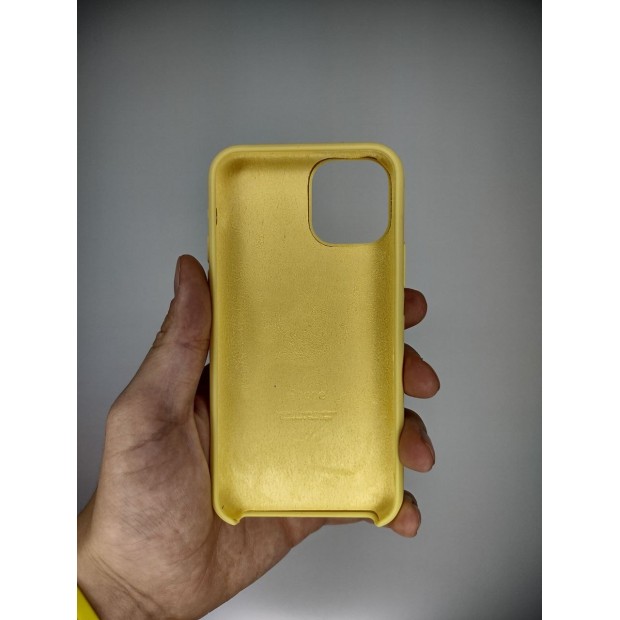 Силіконовий оригінальний чохол Apple iPhone 11 Pro (Жовтий крем)