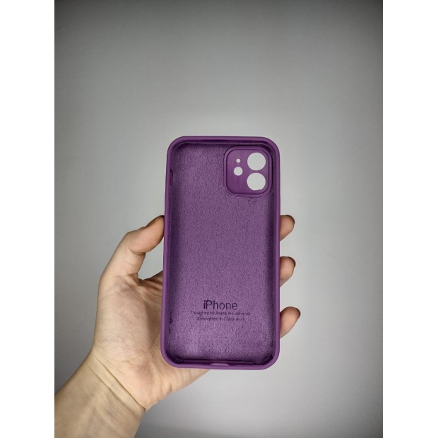 Силикон Original RoundCam Case Apple iPhone 12 (28) Brinjal