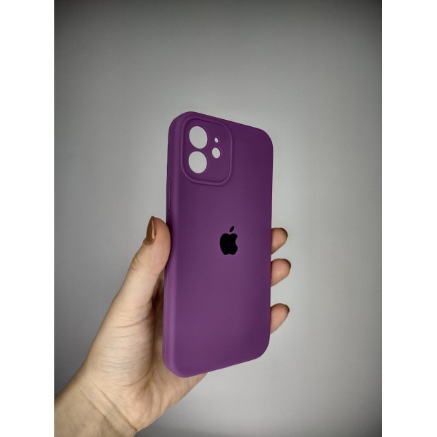 Силикон Original RoundCam Case Apple iPhone 12 (28) Brinjal