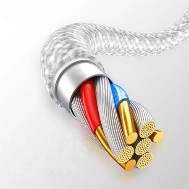 USB-кабель Baseus Dynamic 2.4A (1m) (Lightning) (Белый) CALD000402