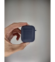 Чохол для навушників Full Silicone Case with Microfiber Apple AirPods (09) Midni..