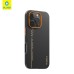 Blueo Fully Wrapped Aramid Fiber Case with MagSafe for Apple iPhone 16 Pro Max (Black / Orange).