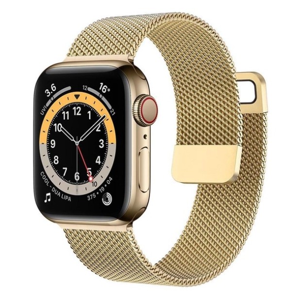 Ремешок Milanese Loop Premium Apple Watch 42 / 44 / 45 / 49mm (Gold)
