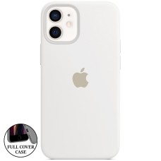 Силіконовий круглий чохол Original для Apple iPhone 12 Mini (06) Білий (Уцінка) (Категорія 1)