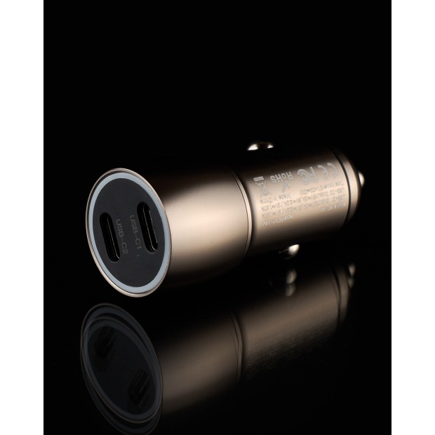 АЗП-адаптер DC XC-40 40W (2Type-C) (Темно-сірий) D АЗП-адаптер DC XC-40 40W (2Type-C) (Темно-сірий) D