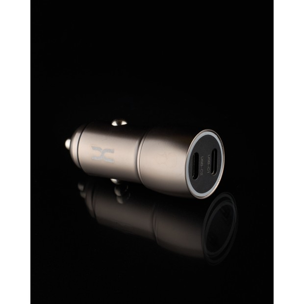 АЗП-адаптер DC XC-40 40W (2Type-C) (Темно-сірий) D АЗП-адаптер DC XC-40 40W (2Type-C) (Темно-сірий) D