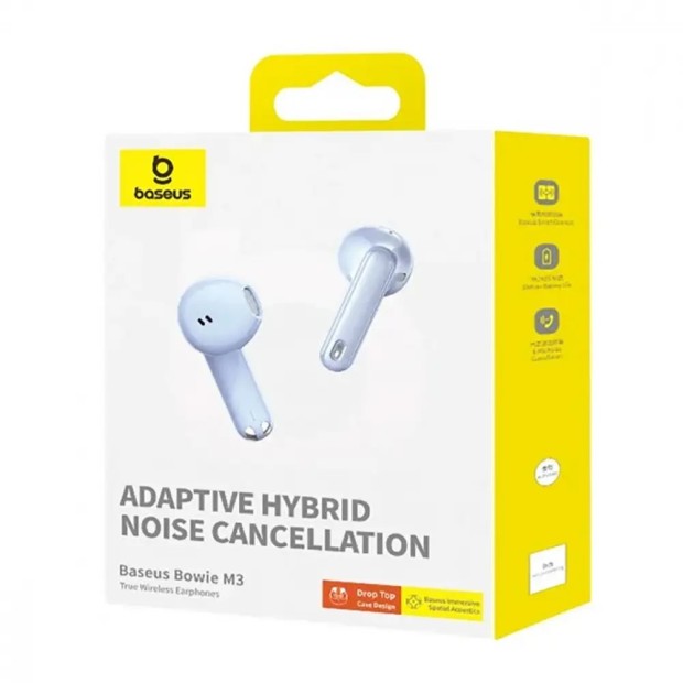 Бездротові навушники-гарнітура вкладиші Baseus Bowie M3 (Білі) Бездротові навушники-гарнітура вкладиші Baseus Bowie M3 (Білі)