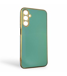 Накладка Metal Camera Samsung Galaxy A24  /  M34 (Темно-зелена)