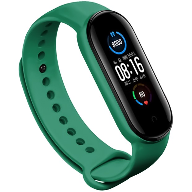 Ремешок Original Design Xiaomi Mi Band 5 / Mi Band 6 / Mi Band 7 (32) Тёмно-зелёный