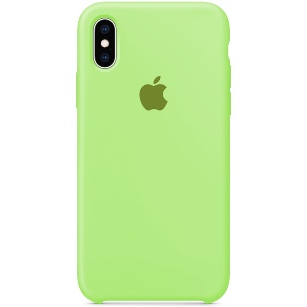 Силіконовий оригінальний чохол Apple iPhone XS Max (10) м'ятний.