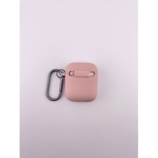 Чохол для навушників Full Silicone Case with Microfiber Apple AirPods (08) Pink Sand