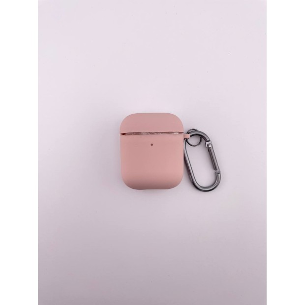 Чохол для навушників Full Silicone Case with Microfiber Apple AirPods (08) Pink Sand