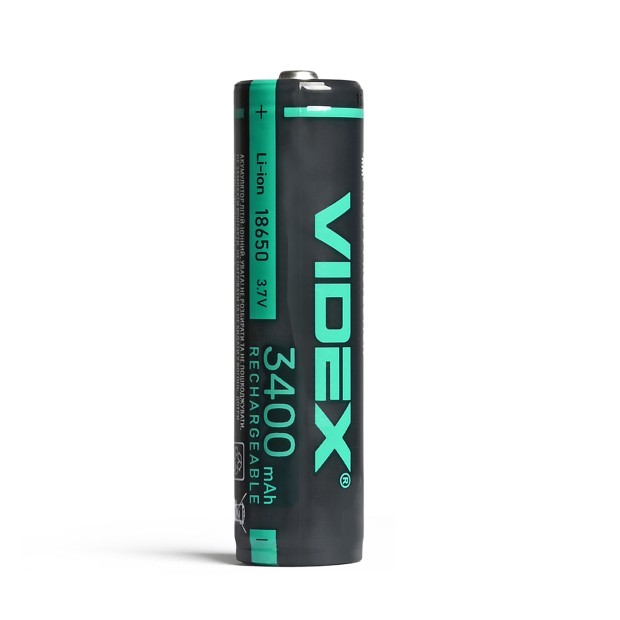 Акумулятор Videx Li-Ion 18650 3400mAh (із захистом)