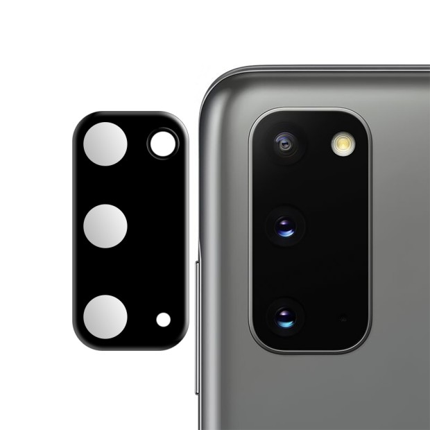 Захисне 3D скло на камеру Samsung Galaxy S20 (2020) Чорне.