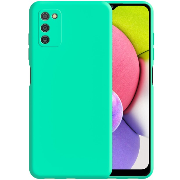 Силіконовий оригінальний 360-чохол для Samsung Galaxy A03S (2021) (ShutCam) (Бірюзовий) Силіконовий оригінальний 360-чохол для Samsung Galaxy A03S (2021) (ShutCam) (Бірюзовий)